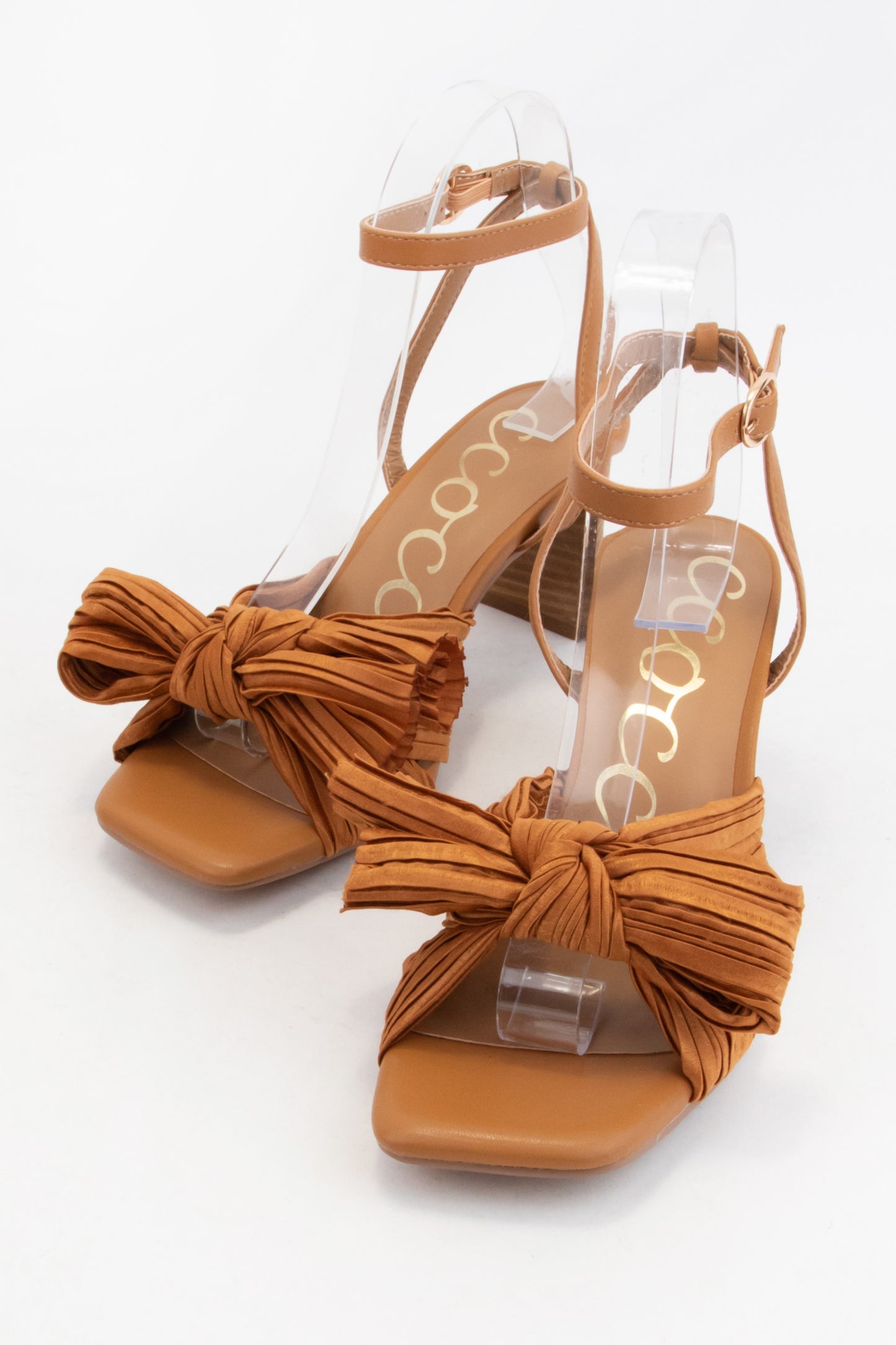 Cara Bow Stacked Heel
