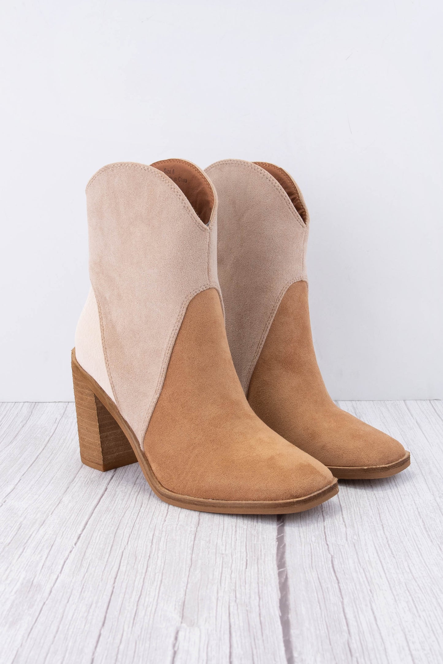 Kendall Tri-Tone Heeled Bootie