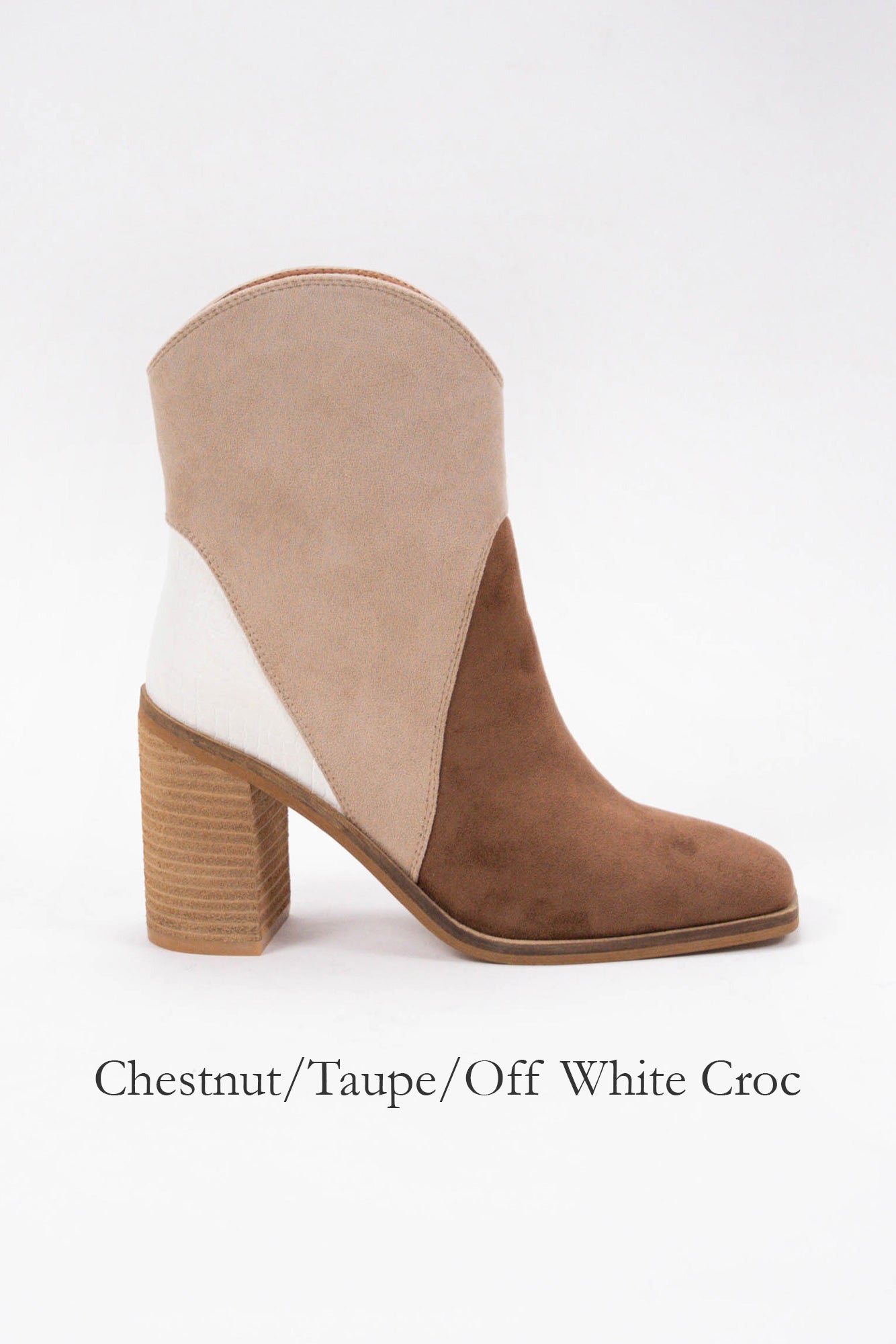 Kendall Tri-Tone Heeled Bootie