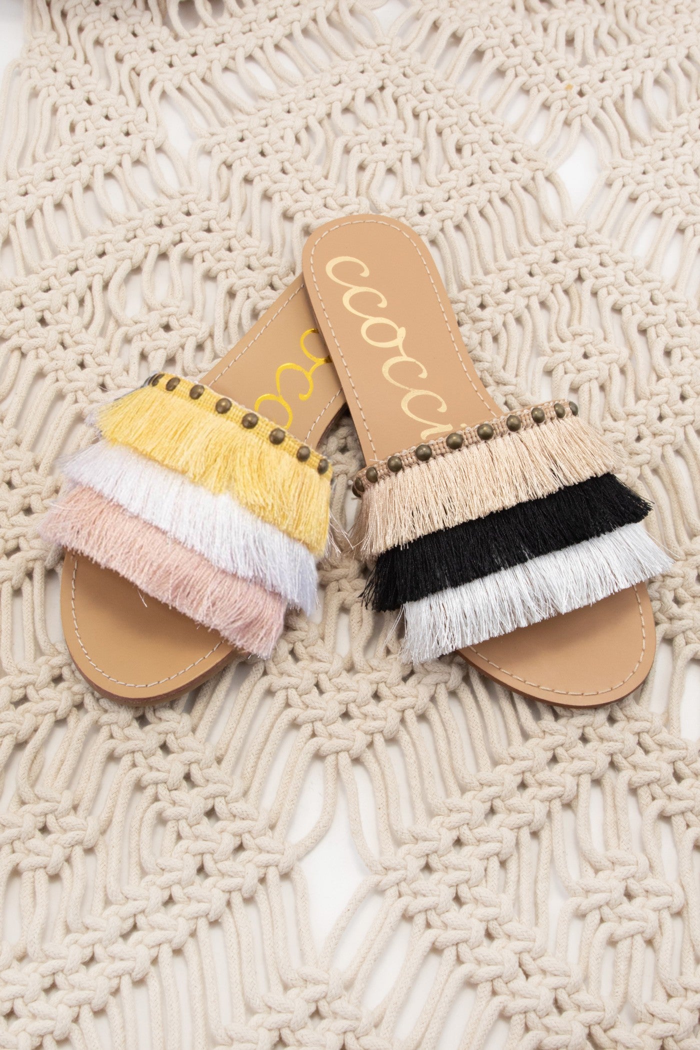 Margarita Satin Fringe Sandal